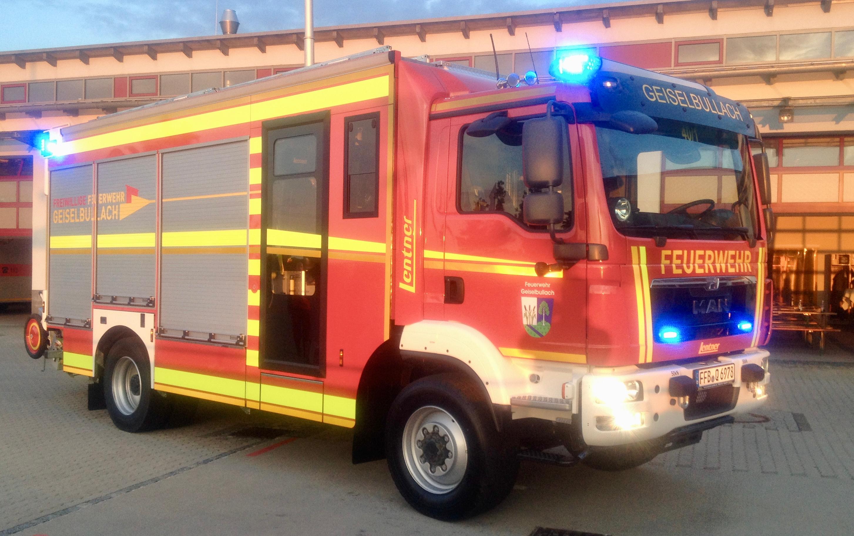 Hilfeleistungslöschgruppenfahrzeug der freiwilligen Feuerwehr Geiselbullach